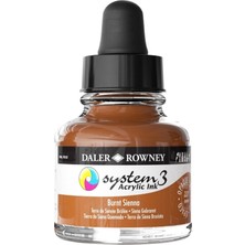 Daler Rowney System 3 Sıvı Akrilik Mürekkep Boya 29.5 ml 221 Burnt Sienna