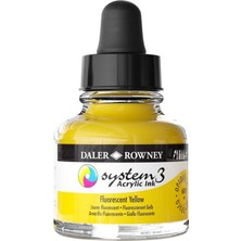Daler Rowney System 3 Sıvı Akrilik Mürekkep Boya 29.5 ml 681 Flourecent Yellow