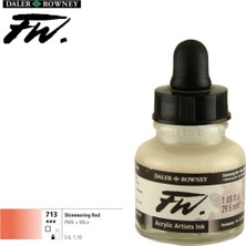 Daler Rowney Likit Akrilik Pistole Mürekkebi Fw Ink 29.5 ml 713 Shimmering Red