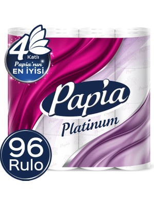 Papia Platinum Tuvalet Kağıdı 96 Rulo (32 Rulo X 3 Paket)