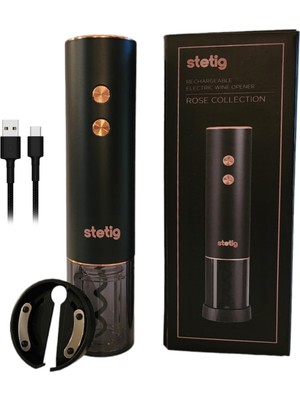 Stetig Rose Collection Elektrikli Şarap Açacağı (Otomatik Tirbuşon)