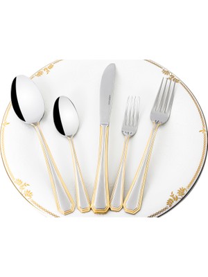 Mikasa Moor Classico Gold 30 Parça Çatal Kaşık Bıçak Seti