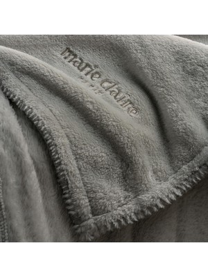 Marie Claire Cozy Tek Kişilik Battaniye 160 x 200 Gri