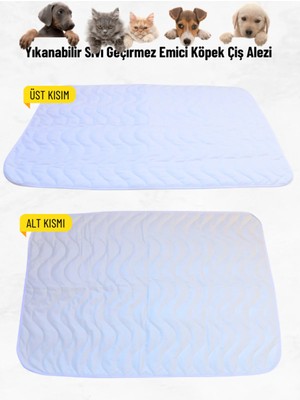 Vavey Kapitoneli Yıkanabilir Sıvı Geçirmez Emici Köpek Kedi Çiş Alezi 60X90 cm