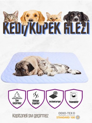 Vavey Kapitoneli Yıkanabilir Sıvı Geçirmez Emici Köpek Kedi Çiş Alezi 60X90 cm