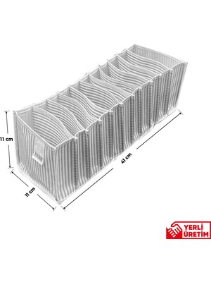 11 Gözlü Çekmece ve Dolap Içi Akordiyon Düzenleyici Organizer S Beden 6'lı Paket