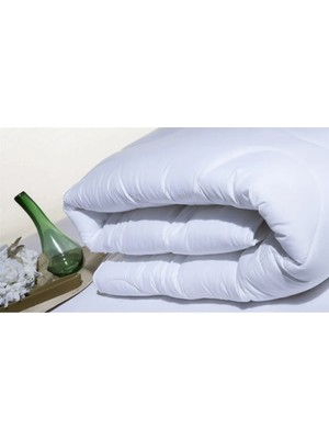 Yorgan Tek Kişilik Beyaz Baklava Desen Pamuklu Kumaş