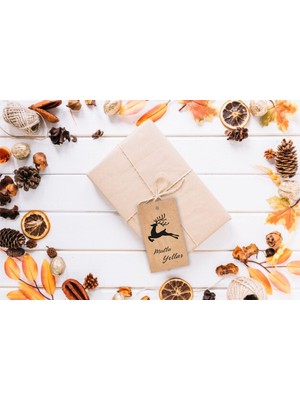 Hsn Kraft Yılbaşı Tebrik Kartı 24 Adet  5 x 10 cm   8 Farklı Tasarım Delikli