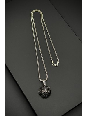 Frnch 925 Ayar Gümüş Basketbol Topu Figürlü Gümüş Renk Erkek Kolye FRJ30691-791-B