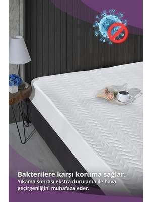 Vavey  Kapitoneli Fitted Su Sıvı Geçirmez Yatak Koruyucu Alez 70x140cm