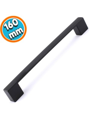 Nzb Mutfak Kulpu Çekmece Dolap Kapak Kulbu Metal Kulp Mobilya Siyah 160 mm Dolabı Kulpları