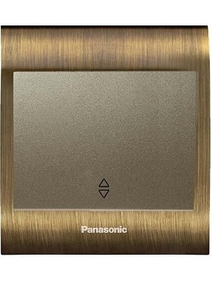 Panasonic Viko  Thea Blu Vavian Anahtar, Çerçeve Antique+Dore, Kapak Dore