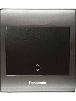 Panasonic Viko  Thea Blu Vavian Anahtar, Çerçeve Inox+Beyaz, Kapak Siyah
