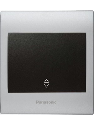 Panasonic Viko  Thea Blu Vavian Anahtar, Çerçeve Inox Matt+Dore, Kapak Siyah