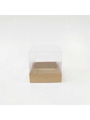 Sarruma Hediyelik Kraft Kutu Asetat Kapaklı 5*5*5cm