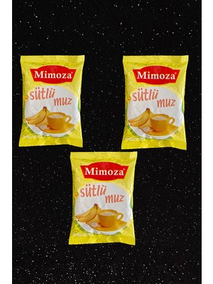 Sütlü Muz Sıcak Milk Shake Toz İçecek Sıcak Su ile Yapılır Kış ve Kafe Çayı Leziz 600 gr 3lü Set