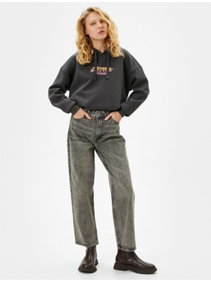 Koton Guns N'roses Kapüşonlu Sweatshirt Lisanslı Arkası Baskılı Uzun Kollu Pamuk Karışımlı