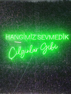 Sanec Hangimiz Sevmedik Çılgınlar Gibi Müslüm Gürses Neon LED Tabela