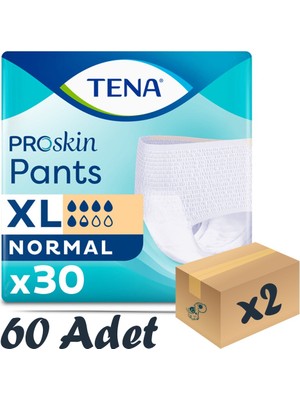 Tena Proskin Pants Normal Emici Külot 60 Adet 5.5 Damla XL Beden Unisex Kullanıma Uygun