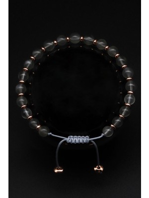 Alibaba Doğaltaş Ay Taşı Doğal Taş Makrome Örme Bileklik