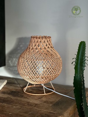 Renesse Home Ruwa El Yapımı Rattan  Abajur & Masa Lambası