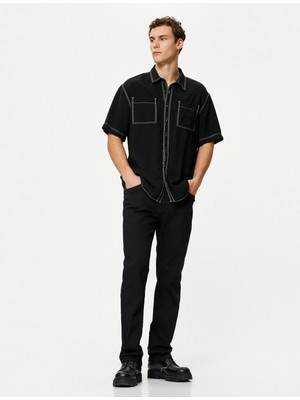 Koton Straight Fit Boru Paça Kot Pantolon - Mark Jean