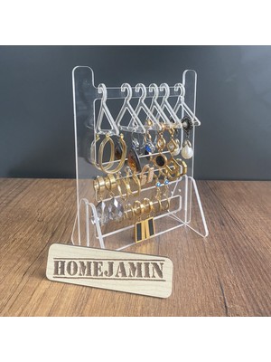 Home Jamin Pleksi Küpe ve Takı Standı Masa Üstü Organizer Askılı Takılık