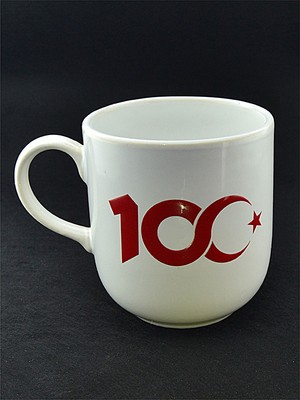 Anahtarlık Sepeti Cumhuriyet 100. Yıl Baskılı Seramik Kupa Bardak