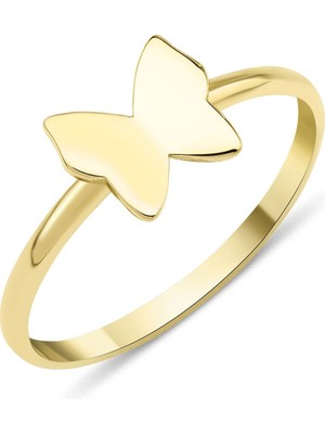 Fiyonk Kuyumculuk 14 Ayar Altın Kelebek Yüzük