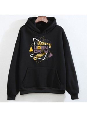 Swozz Urban Baskılı Oversize %100 Pamuk Kapüşonlu Sweatshirt Hoodie Unisex