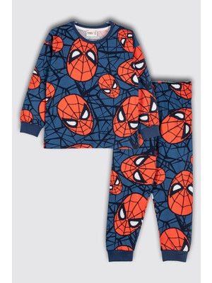 Zuzunga Süper Kahraman Örümcek Adam Desenli %100 Pamuk Erkek Çocuk Pijama Takımı