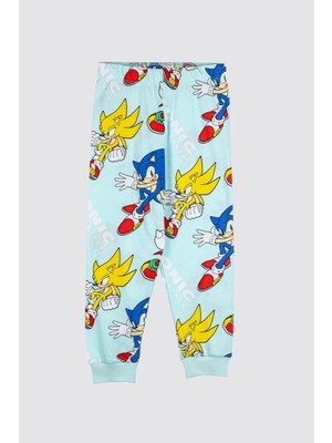 Zuzunga The Hedgehog Super Sonic Desenli  Pamuk Çocuk Pijama Takımı