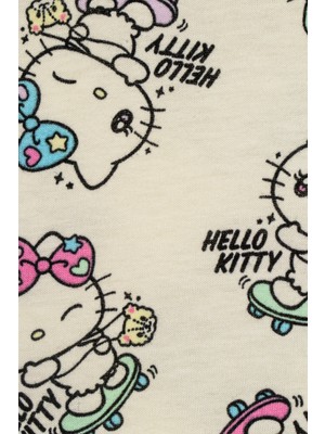 Zuzunga Hello Kitty Desenli  Pamuk Kız Çocuk Pijama Takımı