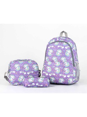 Benetton Unise x  Çocuk Cambridge Polo Club Üçlü Okul Çantası Seti PLCAN2079