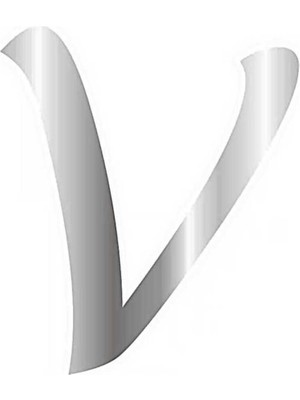 Depposite Pleksi Çubuksuz Alfabe 6 cm Gümüş - V