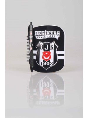 Beşiktaş Lisanslı  3d Not Defteri Kırtasiye Seti 0.7 Mm Uçlu Kalem İle
