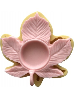 VİP Silikon Çınar Yaprağı Temalı Tilayt Mumluk Silikon Kalıp