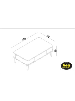 Kumsal Oval Kenar 100* 60 Orta Sehpa