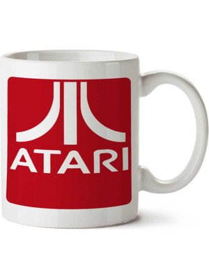 Atari Logo Vintage Iki Tarafı Baskılı Kupa Bardak