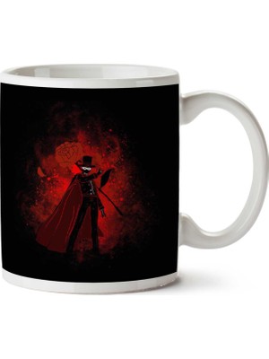 Sailor Moon Tuxedo Mask Rose Iki Tarafı Baskılı Kupa Bardak