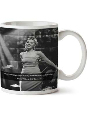 Art Hediye Yıldız Tilbe Aşklar Iki Tarafı Baskılı Kupa Bardak