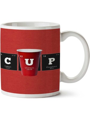 Cup Fincan Periyodik Cetvel Iki Tarafı Baskılı Kupa Bardak