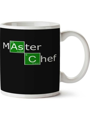 Master Büyük Şef Periyodik Cetvel Iki Tarafı Baskılı Kupa Bardak