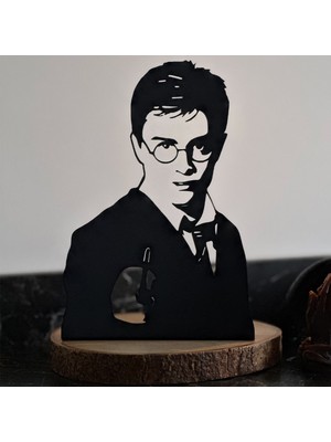 Woody Metal Harry Potter Ayaklı Masa Dekoru, Dekoratif Masa Süsü, Raf Dekor, Biblo, Ofis Masa Dekorasyonu, Harry Potter Hediye