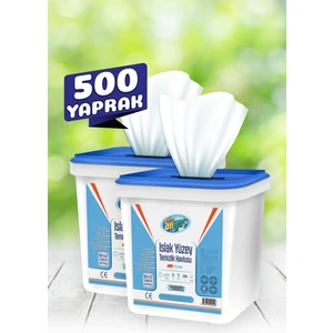 2'li 500 Yaprak Kova Islak Temizlik Mendili Günlük Kullanım