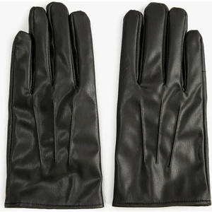 Deri Görünümlü Eldiven Dikiş Detaylı