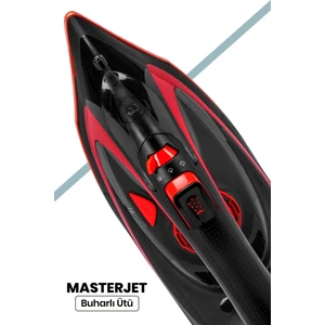 Masterjet 2600 Watt Seramik Ağır Taban Teknolojisi ile Kolay Kırışık Gideren 180 gr Şok Buharlı Ütü
