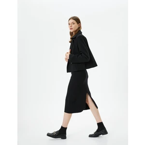 Midi Triko Etek Normal Bel