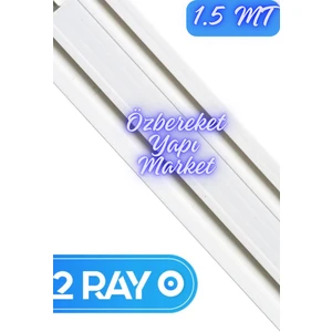 Özbereket Yapı Market 2li Korniş 2 Raylı Perde Rayı Korniş Süper
