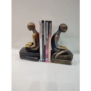 Siluet Kitap Okuyan Insan Dekoratif Kitap Tutucu